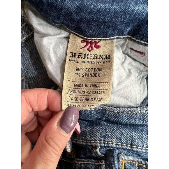 MEK Denim Jeans Womens Size 32 Dark Wash Blue Harrison Slim Leg Bootcut Stretch - Picture 6 of 11